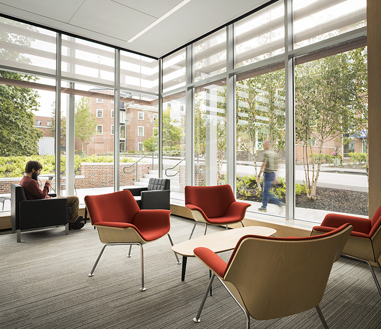 Student sitting in a chair