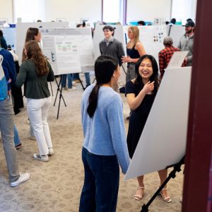 Students presenting research